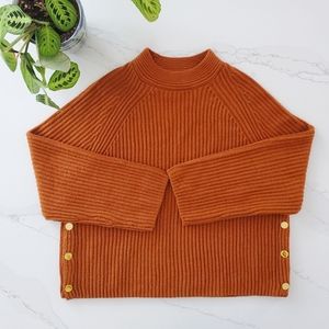 Topshop M burnt orange knit sweater